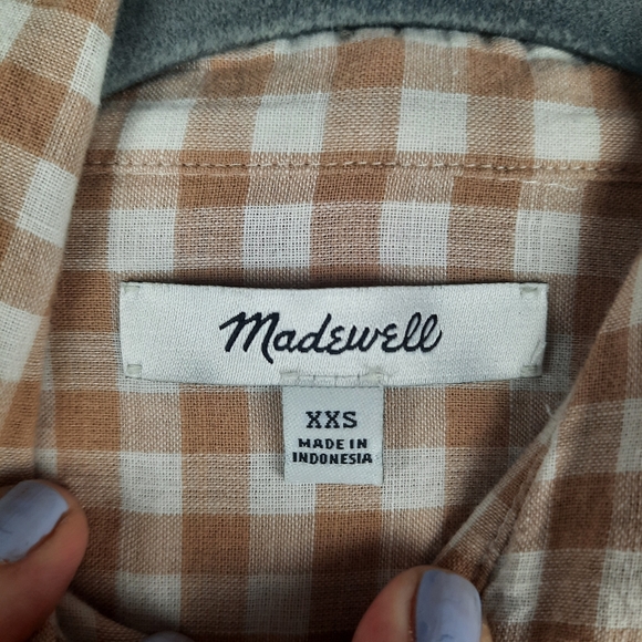 Madewell Courier Side Button Shirt in Gingham - Picture 7 of 11